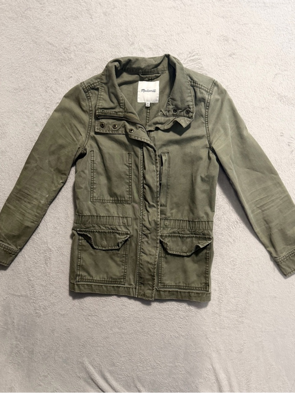 Madewell Olive Utility Zip Jacket